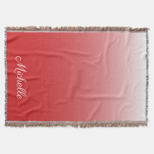 Gepersonaliseerde gradiënt ombre red deken (Voorkant)