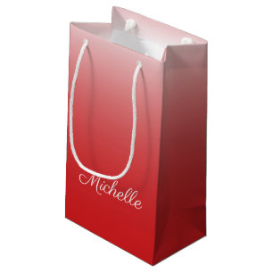 Gepersonaliseerde gradiënt ombre red klein cadeauzakje