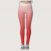 Gepersonaliseerde gradiënt ombre red leggings (Voorkant)