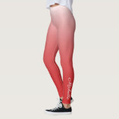 Gepersonaliseerde gradiënt ombre red leggings (Links)