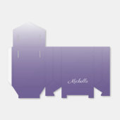 Gepersonaliseerde gradiënt ombre Ultra Violet Bedankdoosjes (Uitgevouwen)