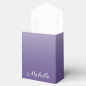 Gepersonaliseerde gradiënt ombre Ultra Violet Bedankdoosjes (Geopend)
