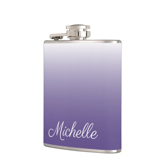 Gepersonaliseerde gradiënt ombre Ultra Violet Heupfles (Links)