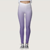 Gepersonaliseerde gradiënt ombre Ultra Violet Leggings (Voorkant)