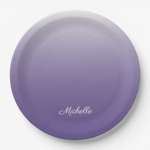 Gepersonaliseerde gradiënt ombre Ultra Violet Papieren Bordje