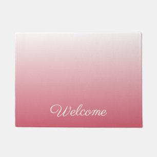Gepersonaliseerde gradiënt ombre zalm roze deurmat