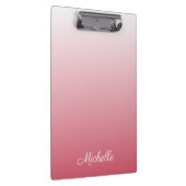 Gepersonaliseerde gradiënt ombre zalm roze klembord (Rechts)