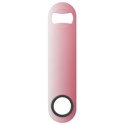 Gepersonaliseerde gradiënt ombre zalm roze speed flessenopener (Achterkant)