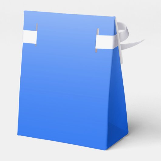 Gepersonaliseerde gradiëntombre elektrisch blauw bedankdoosjes (Achterkant)