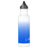 Gepersonaliseerde gradiëntombre elektrisch blauw waterfles  (Links)