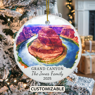 Gepersonaliseerde Grand Canyon, Arizona Gift Keramisch Ornament
