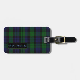 Gepersonaliseerde Grant Hunting Tartan Mannen Baga Bagagelabel
