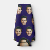 Gepersonaliseerde Grappig Gezicht Afbeelding Uniek Flesjeskoeler (Voorkant)