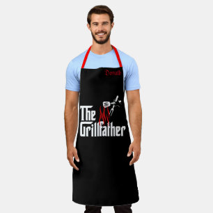 Gepersonaliseerde Grappige Chef Grill Vader Mannen Schort