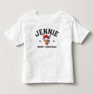Gepersonaliseerde Grappige Gezichtsfoto Kerstman H Kinder Shirts