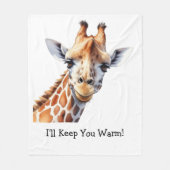 Gepersonaliseerde Grappige Giraffe Lover's Fleece Deken (Voorkant)