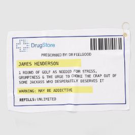 Gepersonaliseerde grappige golf recept golf handdo golfhanddoek