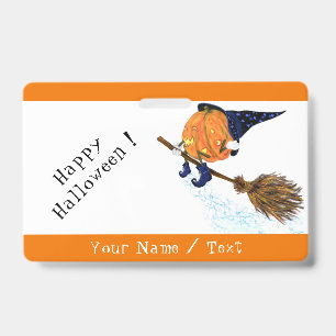 Gepersonaliseerde Grappige Halloween Badge Witch P