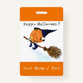 Gepersonaliseerde Grappige Halloween Badges Heksen (Achterkant)