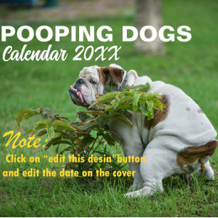 Gepersonaliseerde Grappige Honden Pooping Kalender
