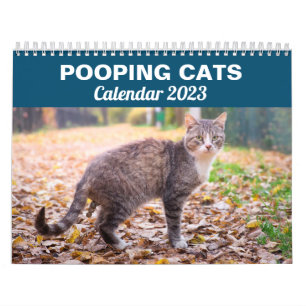 Gepersonaliseerde Grappige Katten Pooping Kalender
