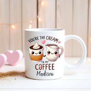 Gepersonaliseerde grappige koppels - Cream voor mi Koffiemok