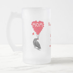 Gepersonaliseerde grappige kraai moederdag matglas bierpul