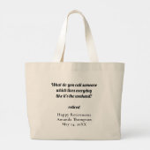 Gepersonaliseerde Grappige Pensioen Gift Grote Tote Bag (Achterkant)