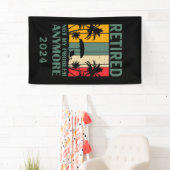 Gepersonaliseerde grappige pensionering officieel  spandoek (Insitu)