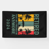 Gepersonaliseerde grappige pensionering officieel  spandoek (Horizontaal)