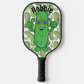 Gepersonaliseerde grappige pickleball paddle met a (Achterkant)