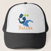 Gepersonaliseerde Grappige Pickleball Speler Trucker Pet (Voorkant)