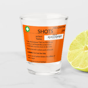 Gepersonaliseerde grappige Recept Mok Shot Glas