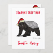 Gepersonaliseerde Grappige Santa Honey Badger (Voorkant / Achterkant)