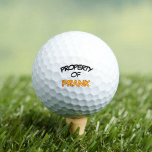 Gepersonaliseerde Grappige Spreuk Eigendom Van Golfballen