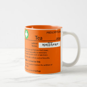 Gepersonaliseerde Grappige Thee Recept Koffiemok Tweekleurige Koffiemok