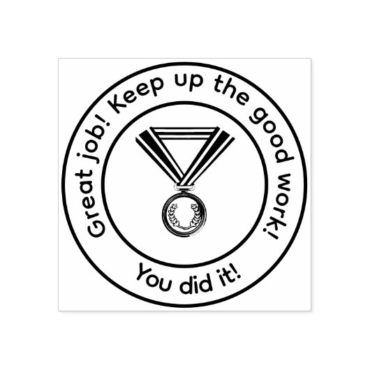 Gepersonaliseerde Great Work Teacher Rubber Stamp Rubberstempel (Afrduk)