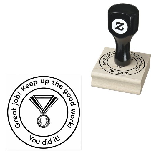 Gepersonaliseerde Great Work Teacher Rubber Stamp Rubberstempel