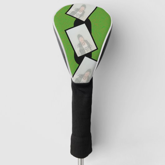 Gepersonaliseerde Green Golf Head Hoesje met foto' Golfheadcover (Voorkant)