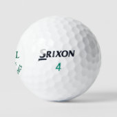 Gepersonaliseerde Green Golfer Man Naam Golfballen (Logo)