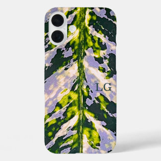 Gepersonaliseerde Green Leaf Apple iPhone Case
