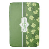 Gepersonaliseerde Green Shamrock St Patricks Day Badmat (Voorkant Verticaal)