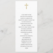 Gepersonaliseerde Greenery Prayer Bladwijzer Card Menu (Achterkant)