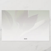 Gepersonaliseerde Greenery Stationery met de Info  Briefpapier (Achterkant)