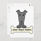 Gepersonaliseerde Greyhound Briefkaart (Voorkant / Achterkant)