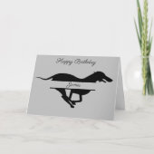 Gepersonaliseerde Greyhound wenskaart Kaart (Voorkant)