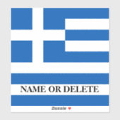 Gepersonaliseerde Griekse vlag Sticker (Vel)