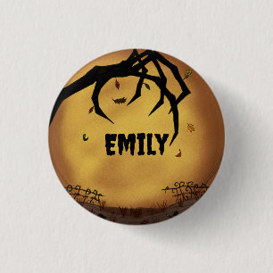 Gepersonaliseerde griezelige hand Emo Ronde Button 3,2 Cm