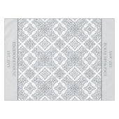 Gepersonaliseerde grijs en wit Spaans Tegels Patro Tafelkleed (Voorkant (Horizontaal))