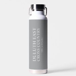 Gepersonaliseerde Grijs & Wit Naam Sport Waterfles